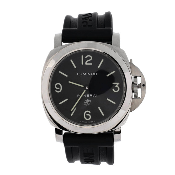 Panerai 44 Luminor Base Logo Manual Watch Stainless Steel and Rubber - Picture 1 of 5